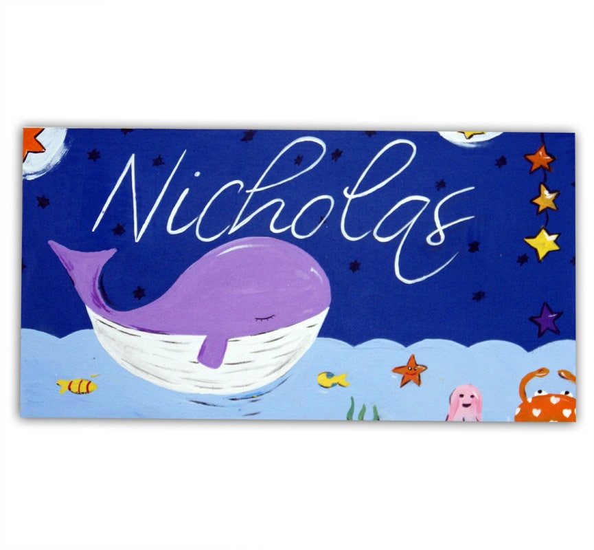 Personalised Whale Door Sign