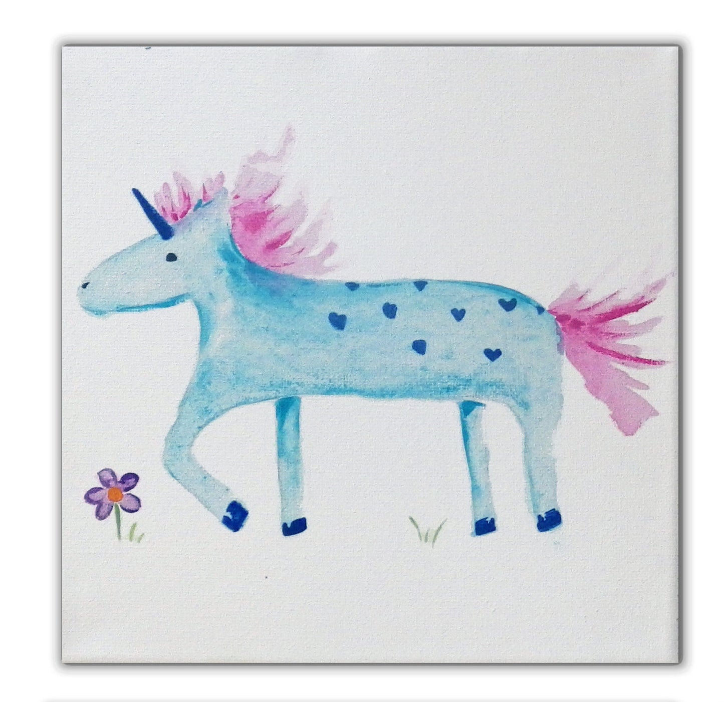 Unicorn and Rainbow Wall Art x 4
