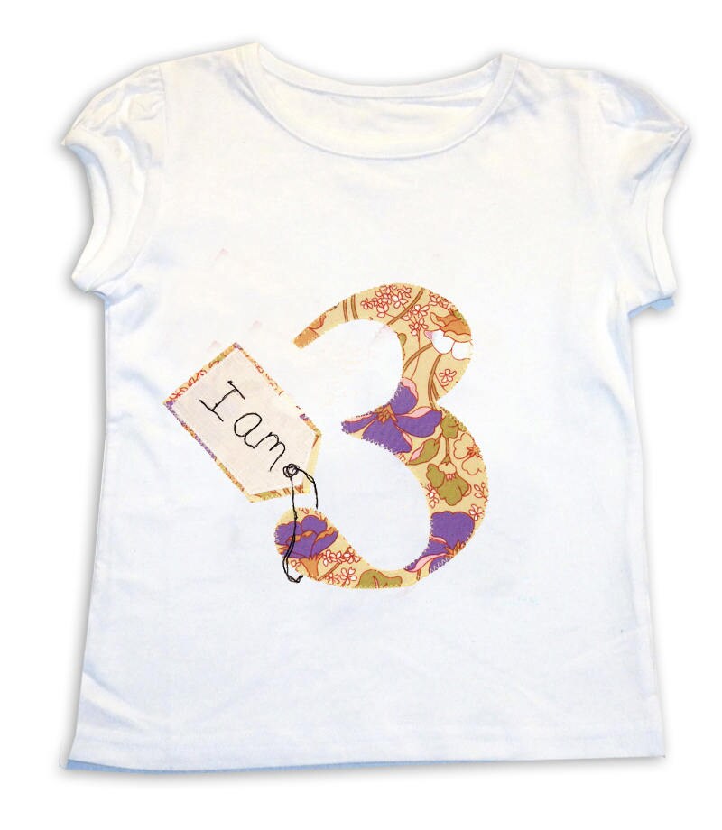 Girls Birthday Tshirt, Numbers 1-9