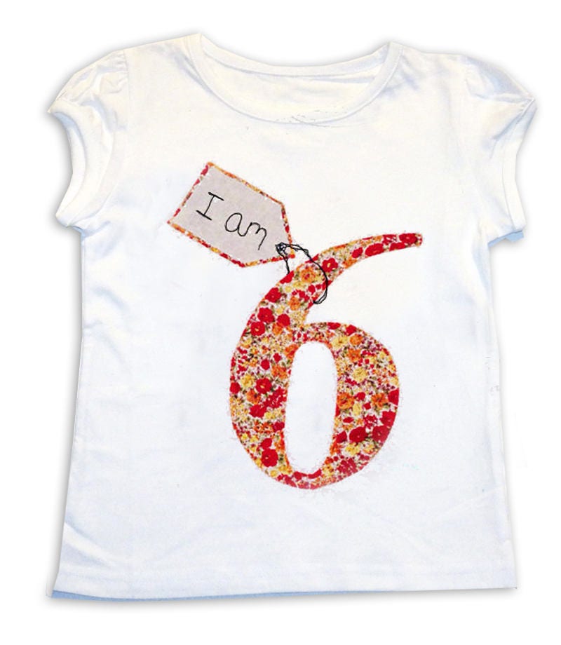 Girl's Personalised Age T-Shirt