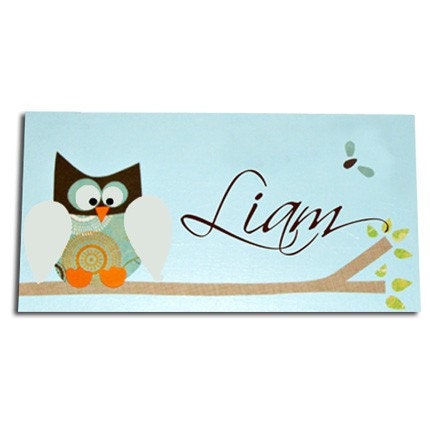 Owl Personalised Door Sign