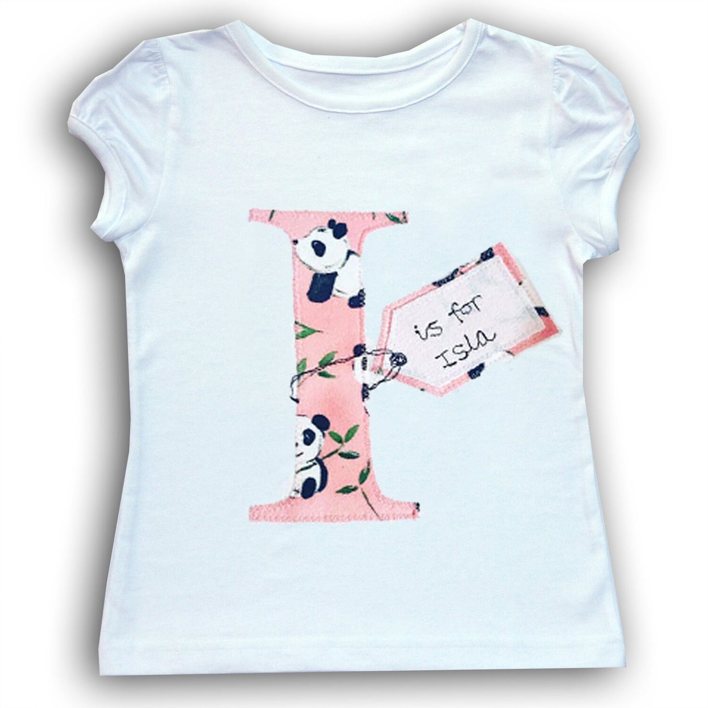Girl's Panda Personalised Skirt and T-shirt Outfit