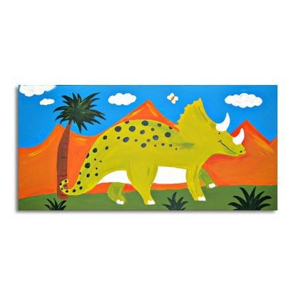Dinosaur Wall Art - Triceratops