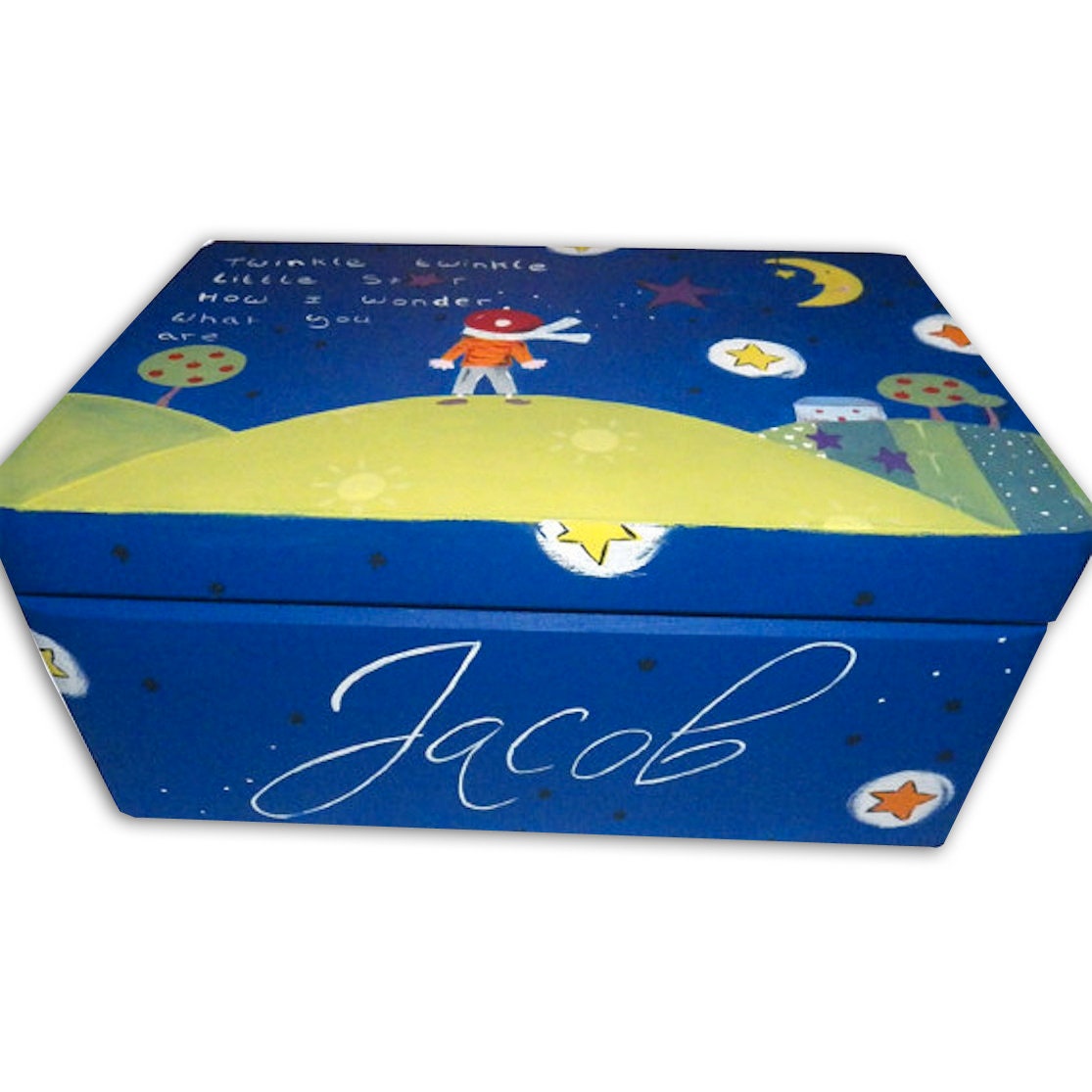 Personalised Twinkle Twinkle Little Star Keepsake Box, Baby Memory Box