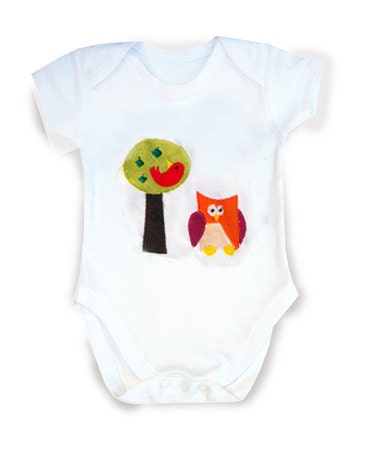 Owl Baby Shoes and Bodysuit Gift Set