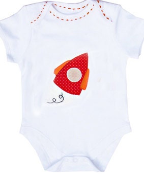 Personalised Rocket Baby Bodysuit