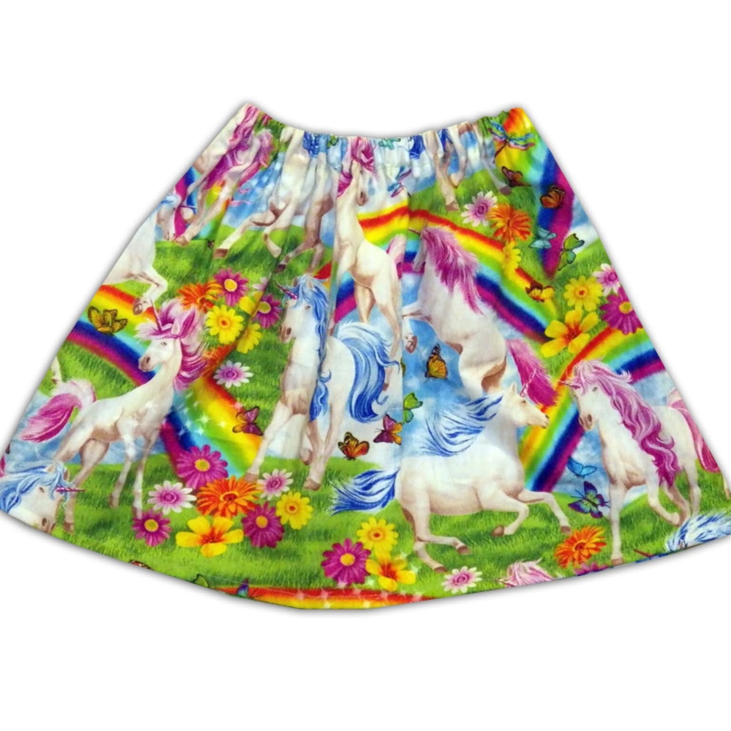 Girl's Unicorn and Rainbow Skirt