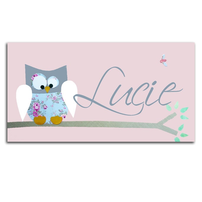 Owl Personalised Door Sign
