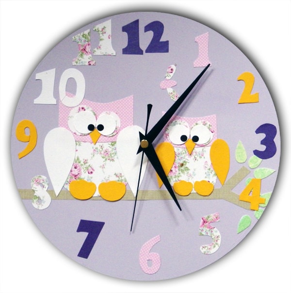 Personalised Owl Clock
