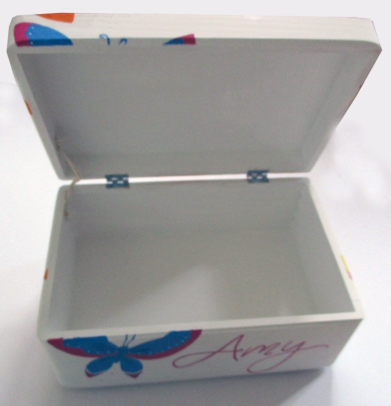 Personalised Butterfly Keepsake Box, Baby Memory Box