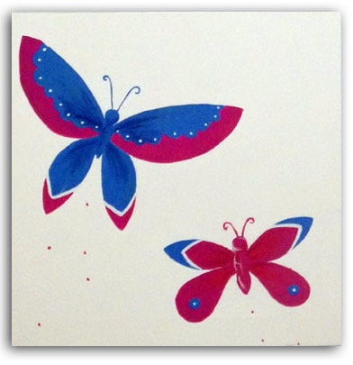 Butterfly Wall Art x 4