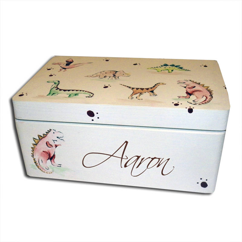 Personalised Dinosaur Keepsake Box, Memory Box