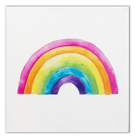 Rainbow Art, Rainbow Painting, Canvas, Nursery Decor, Girls Decor