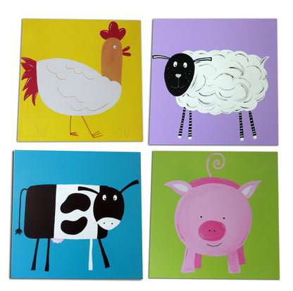 Farm Wall Art x 4