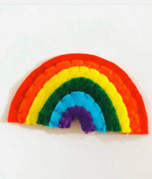 Felt Rainbow Brooch, Thank You Gift, NHS Thank You, Rainbow Gift