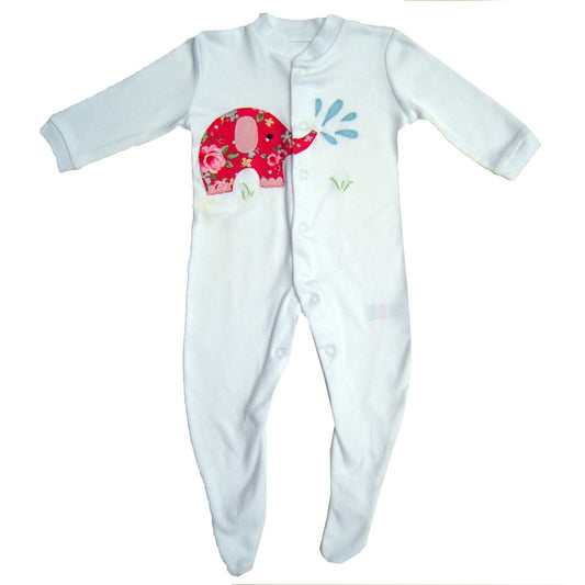 Elephant Baby Sleepsuit, Baby Clothing, Unisex Baby Gift, Gift for Baby