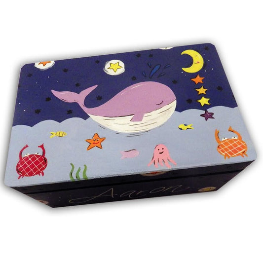 Personalised Whale Keepsake Box, Memory Box