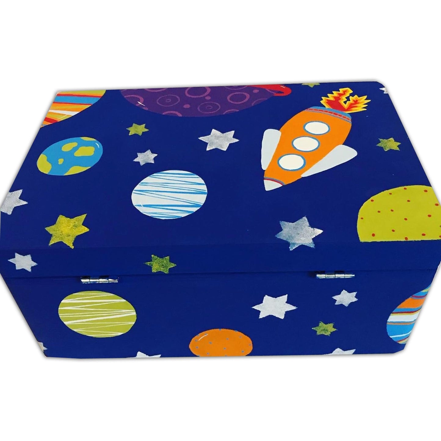 Personalised Space Wooden Keepsake Box, Memory Box