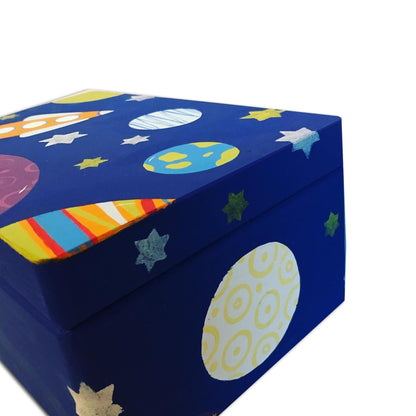 Personalised Space Wooden Keepsake Box, Memory Box