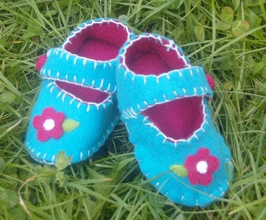 Girls Flower Baby Shoes