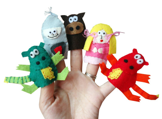 Kids Finger Puppets, Stocking Filler, Party Favours, Felt Finger Puppets, Gift for Boys