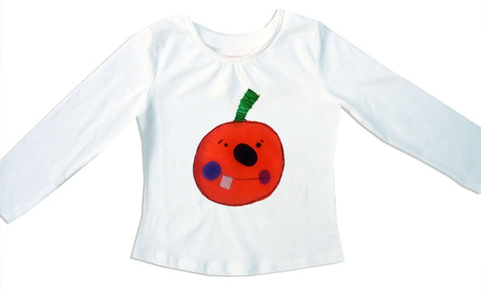 Girl's Halloween T-Shirt, Pumpkin T-shirt, Girls Clothing, Halloween Outfit, Halloween Clothes