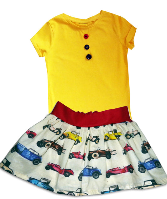 Girl's Car Skirt and T-shirt