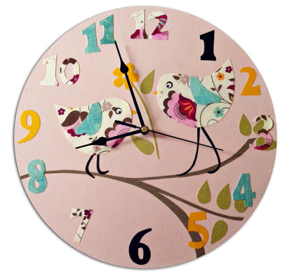 Kids Baa Baa Black Sheep Clock, Nursery Decor, Gift for Girls, First Birthday Gift, Wall Clock